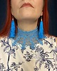 chokery Błękitna niebieska retro vintage wiktoriańska kolia naszyjnik