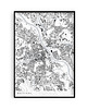 plakaty Mapa Warszawy,  Plakat Warszawa,  Mapy miast