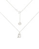 chokery Srebrny choker pancerka ze znakiem zodiaku Wodnik