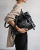 torby na ramię Czarna skórzana torba ze skóry naturalnej