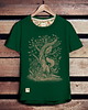 t-shirty męskie Koszulka męska LEŚNE ZWIERZĘTA butelkowa zieleń