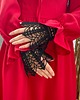 rękawiczki damskie Mankiety koronkowe czarne z koraliczkami gothic lace cuffs