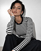 bluzki z długim rękawem damskie Longsleeve Stockholm stripes black white