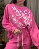 bluza bez kaptura damska Bawełniana bluza w kwiaty