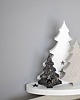 choinki Dekoracja 3D - trzy choinki, czerń, biel, srebro