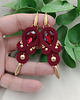 kolczyki soutache Bordowe kolczyki, wiśniowe kolczyki sutasz
