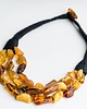 korale Naszyjnik bursztynowy sznurek makrama