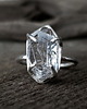 pierścionki srebrne Cristal srebrny pierścionek z diamentem herkimer