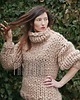 swetry damskie  Sweter na drutach oversize 100% wełna
