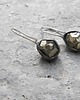 kolczyki wire wrapping Surowe piryty  - kolczyki