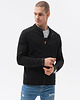 bluzy męskie Bluza męska rozpinana bez kaptura - czarna V5 B1071