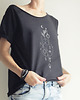 t-shirt damskie Czarny alchemic  na czarnej koszulce Oversize