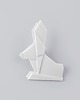 broszki Broszka Porcelanowa Origami Królik Biała