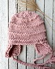 czapki dziecięce czapka HANDMADE pudrowy róż