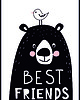 obrazy i plakaty do pokoju dziecięcego Plakat dziecięcy "BEST FRIENDS"