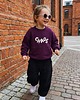 bluzy dla dziewczynki Bluza dziecięca CHAOS - bakłażanowa