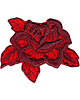 naszywki na ubrania Naszywka naprasowanka RÓŻA BORDOWA termo haft dla dzieci 9,2x7,5cm