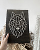 obrazy Obraz  WILK string art na sosnowej desce