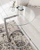 stoliki kawowe Stolik kawowy Loop Side chrom metal szkło 45cm