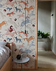 naklejki ścienne do pokoju dziecka Tapeta Oriental Animals Beige