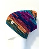 czapki damskie Czapka beanie smerf kolorowa szydełkowa