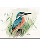 grafiki i ilustracje Akwarela ręcznie malowana "Zimorodek"
