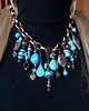 naszyjniki - inne Turkusowy naszyjnik w stylu boho unikat handmade dla fanki turkusów PREZENT