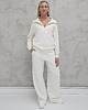komplety damskie Kissa wygodny komplet z rozpinaną bluzą  Cream