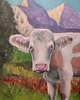 obrazy Radosna krowa alpejska - 50x70 cm