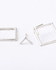 kolczyki srebrne Kolczyki KWADRAT PODWÓJNY 1  / srebro
