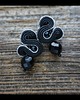 kolczyki soutache Małe , czarne, eleganckie kolczyki sutasz