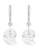 kolczyki swarovski Srebrne kolczyki z muszelkami SWAROVSKI CRYSTAL