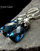 kolczyki wire wrapping Kolczyki Bali Bali - Kwarc London Blue Srebro