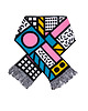 szale damskie Memphis geometryczny szalik bawełna organiczna Kabak