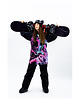 bluza z kapturem damska Damska Bluza Snowboard DR.CROW Marble Neon