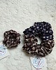 gumki do włosów Scrunchie brąz mama i córka