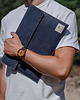 etui na laptopa Etui na laptopa do 14" - skóra wegańska - Navy Blue