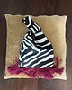 torebki do ręki Torebka zebra z bordowymi frędzlami, na nadgarstek, do ręki, Namineso Drape