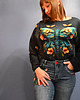 bluza bez kaptura damska Bluza bawełniana Motyl Niebieski