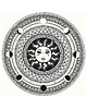 grafiki i ilustracje Mandala Sfery Niebieskie maj 2025 reprodukcja