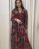 sukienki maxi damskie Sukienka z halką Marrone Fucsia