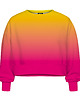 bluza bez kaptura damska DR.CROW Bluza Krótka CROP Ombre Yellow Pink