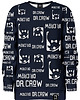 bluzy dla dziewczynki Bluza bez kaptura Dziewczynka DR.CROW Logo Czarna