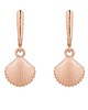 kolczyki pozłacane Kolczyki z różowego złota z muszelkami