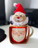kubki Kubek świąteczny porcelanowy z maskotką św. Mikołaj prezent pod choinkę