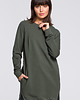 bluza bez kaptura damska Bluza - tunika- militarno zielona (B-101)