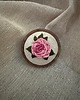 broszki Ręcznie haftowana broszka "Różowa róża"