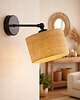 kinkiety Kinkiet na przegubie do czytania rattanowy abażur TETE BOHO