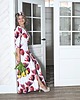 sukienki maxi damskie Sukienka maxi print TULIPANY dzianina premium