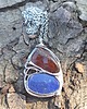wisiory Lapis lazuli i bursztyn - wisiorek